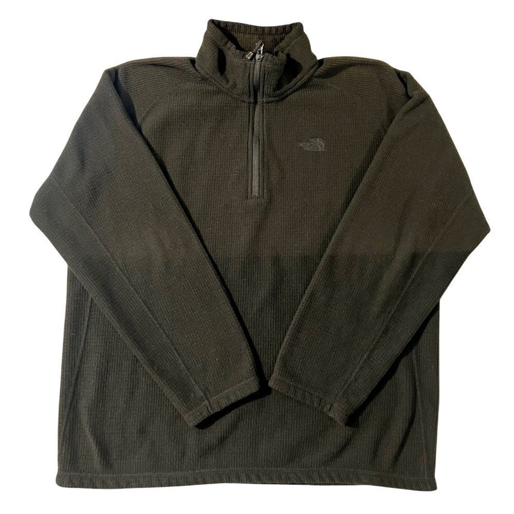 The North Face Men's Black Pullover Long Sleeve Qtr Zip Neck Large‎ Preppy Warm